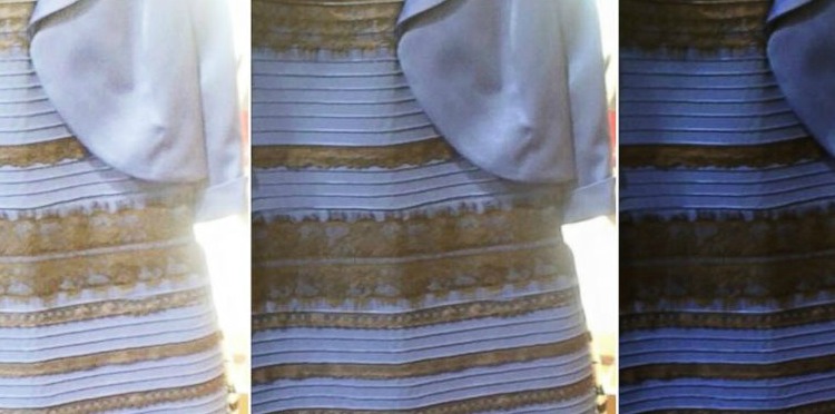 vestido negro y azul o blanco y dorado ok