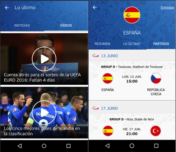 Las mejores apps para seguir la Eurocopa 2016 Official UEFA EURO 2016