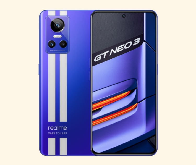 Foto del Realme GT Neo 3 por delante y detrás