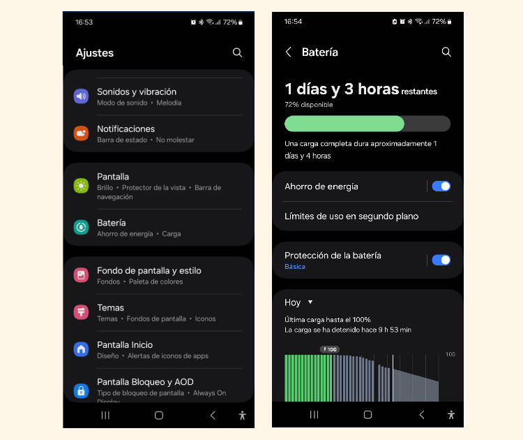 Comprobar el estado de la batería en Android