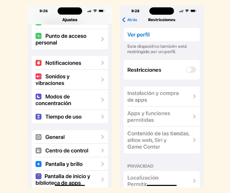 Cómo poner el control parental en iPhone