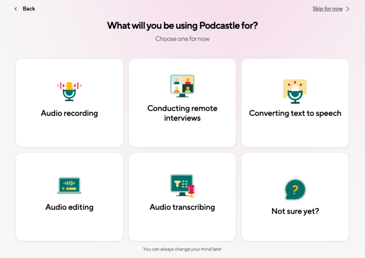 Utilidades de la app Podcastle