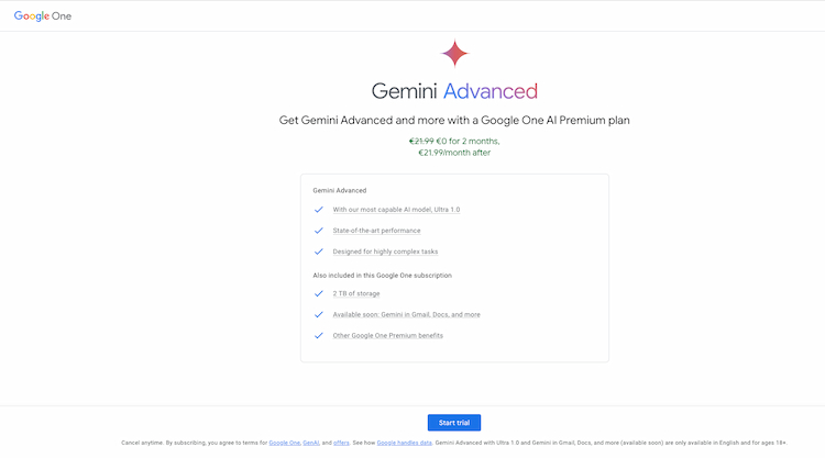 Gemini Advanced, la versión más potente de la IA de Google