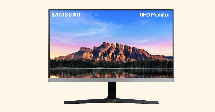 Frontal del monitor Samsung LU28R552UQPXEN