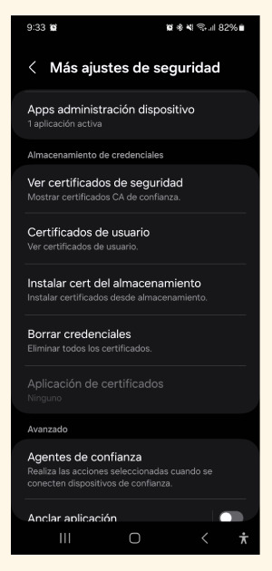 Instalar certificado en Android