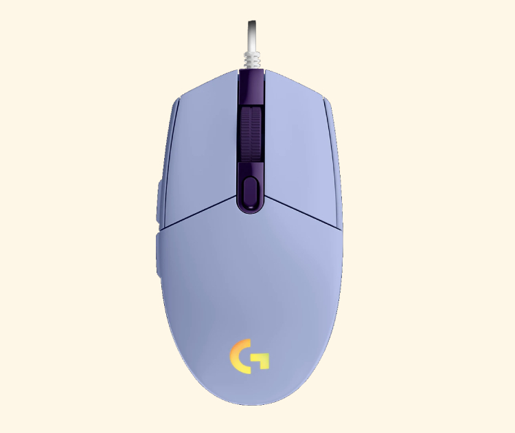 Foto del ratón Logitech G203 Prodigy en color morado