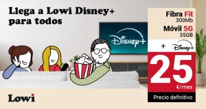 Llegan a Lowi las tarifas de fibra y móvil con Disney +